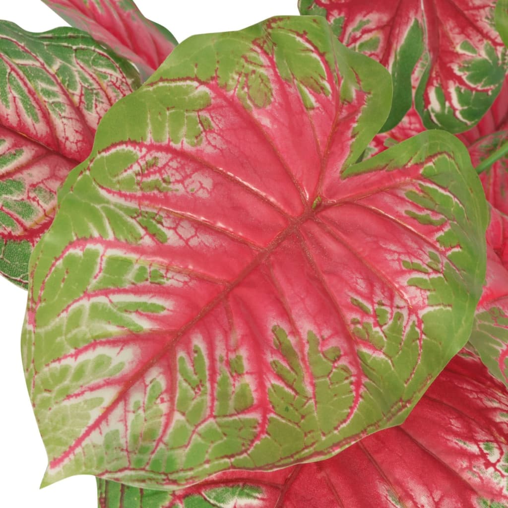 Kunstplant caladium met pot 85 cm groen en rood