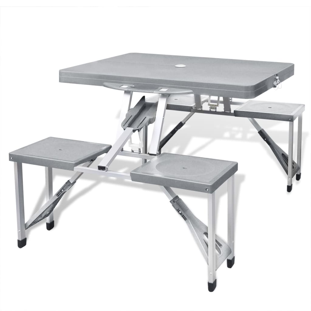 Campingset Inklapbaar Lichtgewicht 120X60 Cm Aluminium Groen