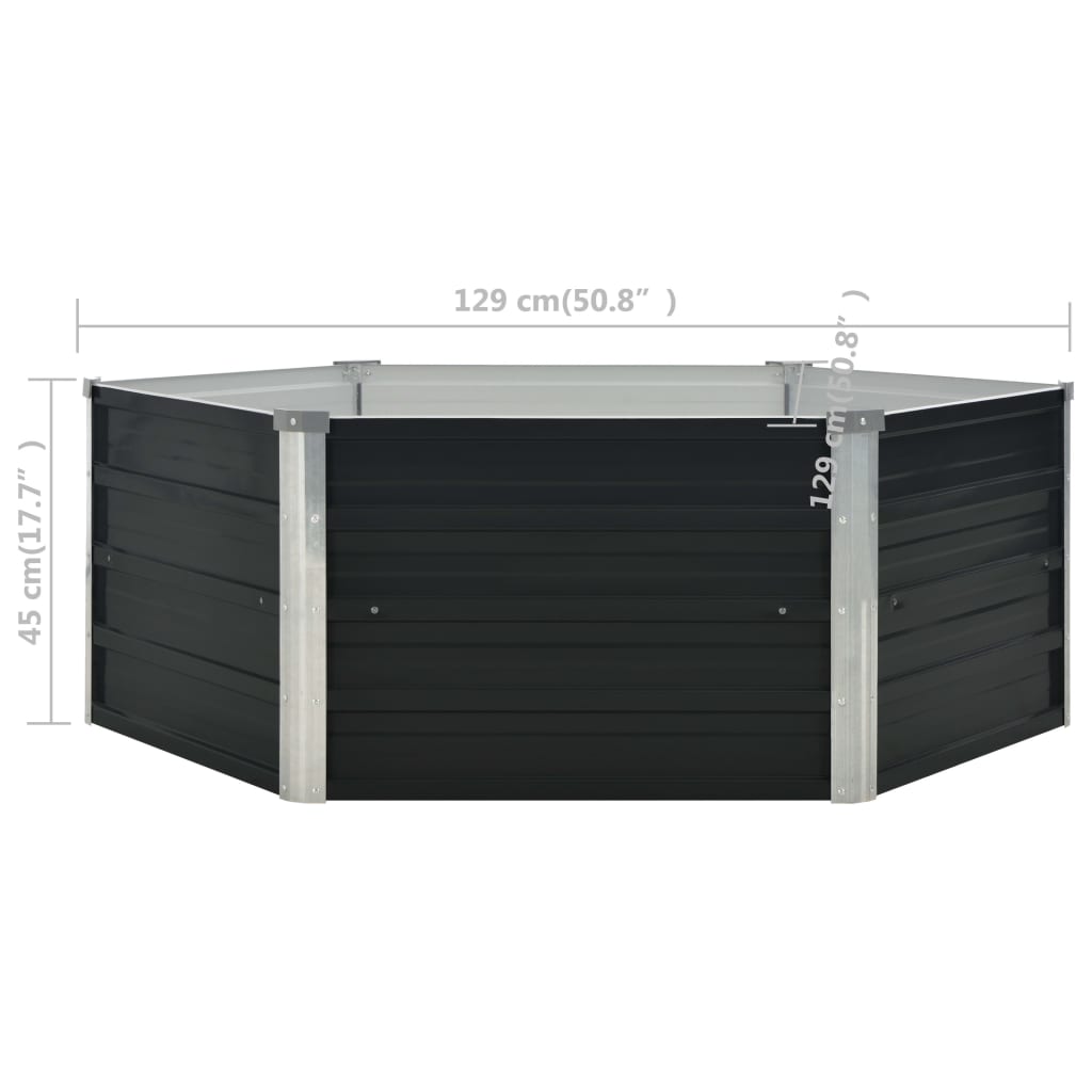 Plantenbak Verhoogd 129X129X45Cm Gegalvaniseerd Staal