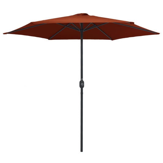 Parasol met aluminium paal 270x246 cm terracottakleurig
