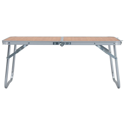 Campingtafel inklapbaar 60x40 cm aluminium bruin