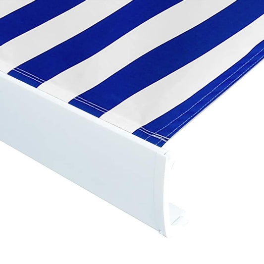 Luifeldoek 350X250 Cm Canvas Blauw En Wit