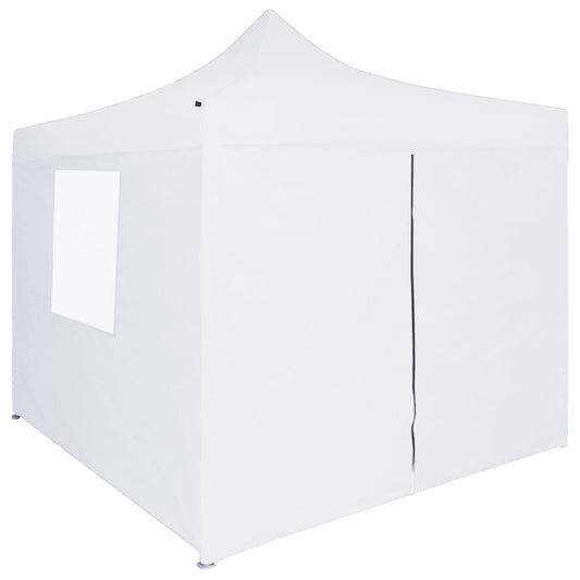 Partytent Met 4 Zijwanden Inklapbaar 3X3 M Staal Wit
