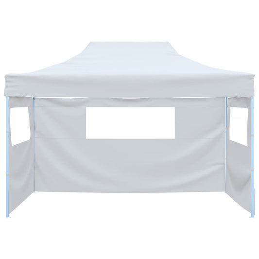 Partytent Met 3 Zijwanden Inklapbaar 291X413X315 Cm Wit