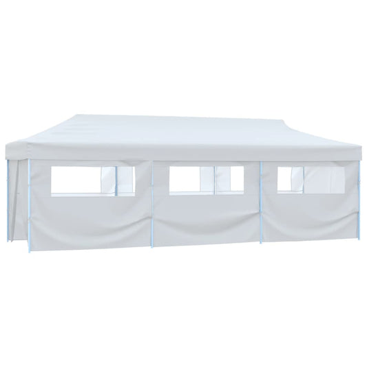 Partytent Pop-Up Met 8 Zijwanden 3X9 M Wit