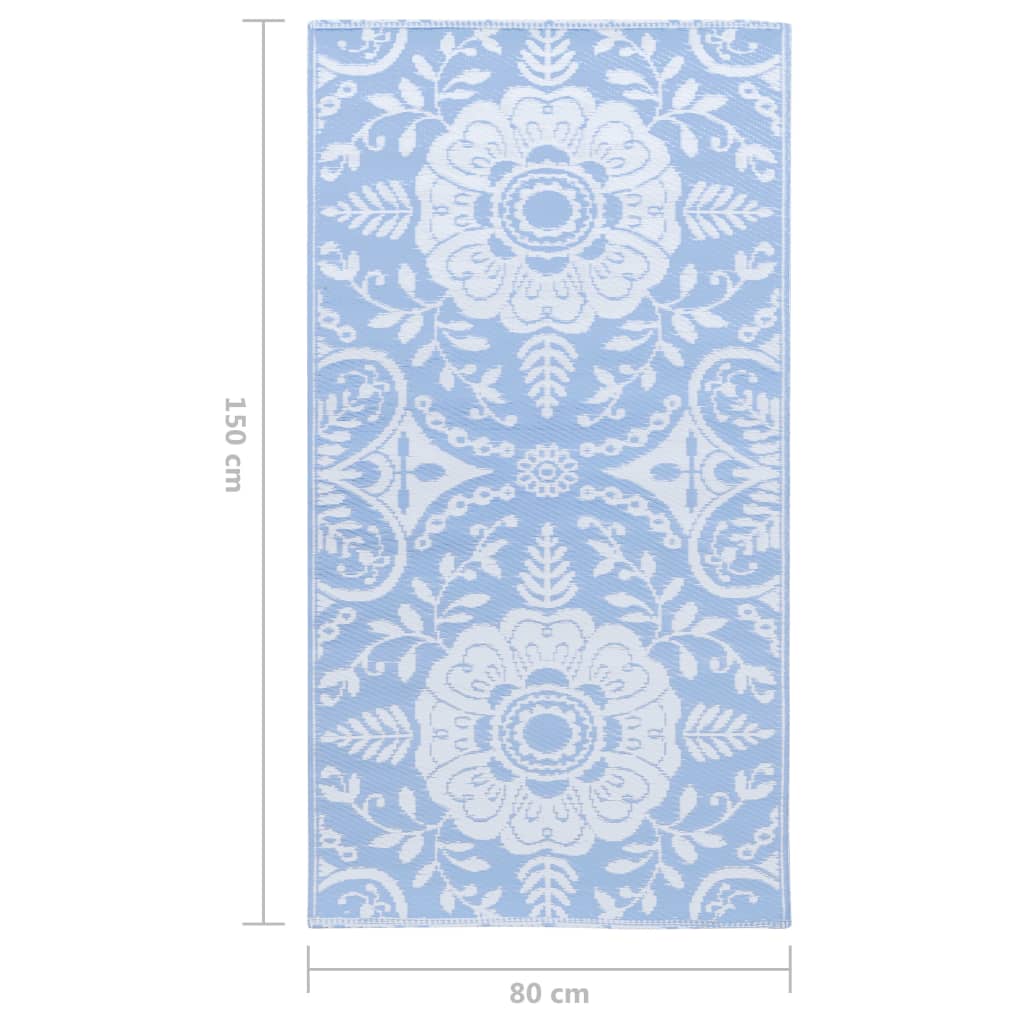 Buitenkleed ARAKIL 80x150 cm PP babyblauw