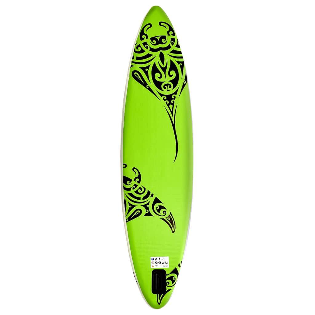 Stand Up Paddleboardset opblaasbaar 366x76x15 cm groen