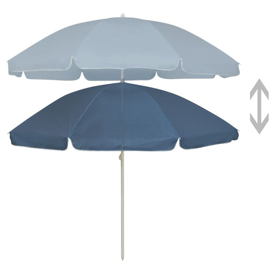 Strandparasol 240 cm blauw