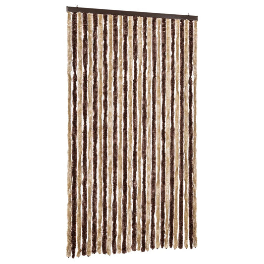 Vliegengordijn 118x220 cm chenille beige en lichtbruin