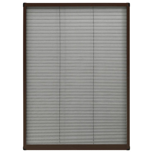 Raamhor plissé 80x120 cm aluminium bruin