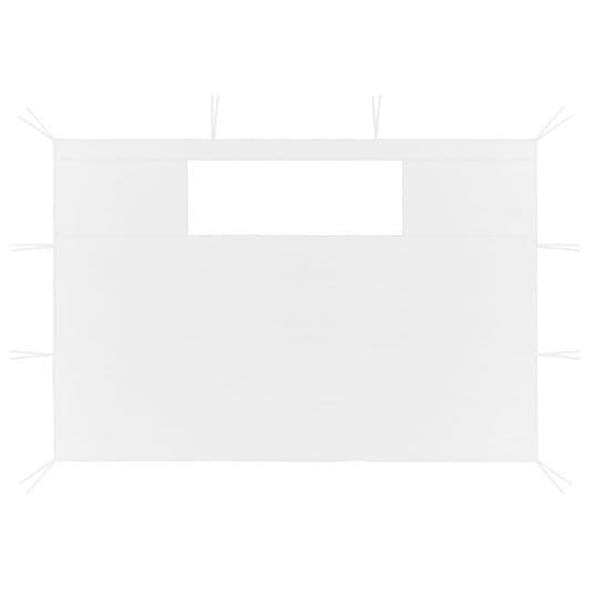 Prieelzijwanden met ramen 2 st wit