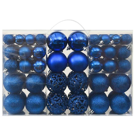 100-delige Kerstballenset blauw