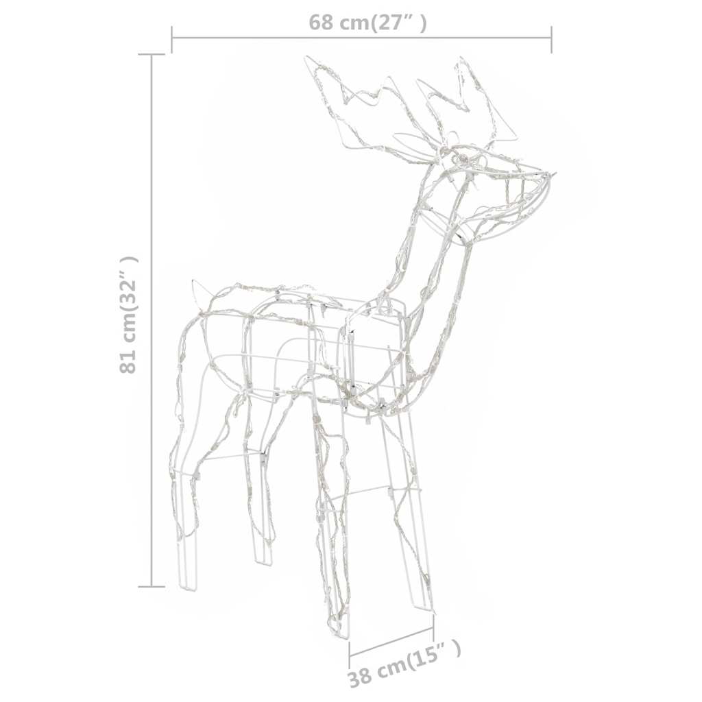 3-delige Kerstverlichting rendieren 229 LED's