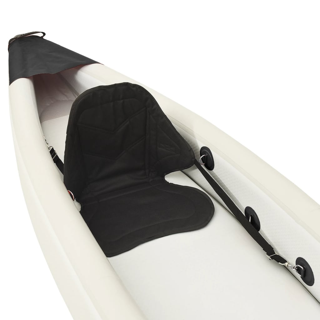 Kajak opblaasbaar 375x72x31 cm polyester zwart