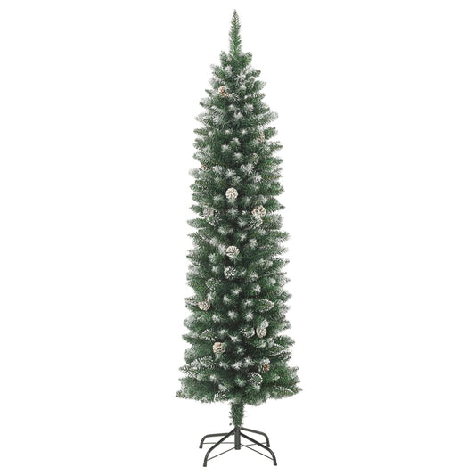 Kunstkerstboom smal met standaard 150 cm PVC