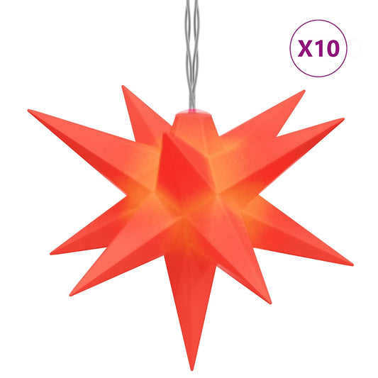 Kerstlamp 10 LED's 10 cm rood