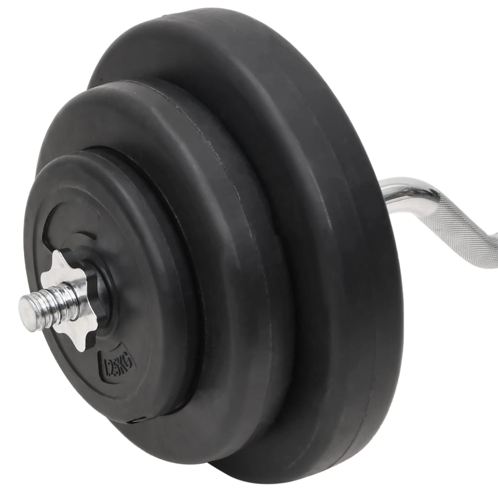 Halterset met gewichten curl 60 kg