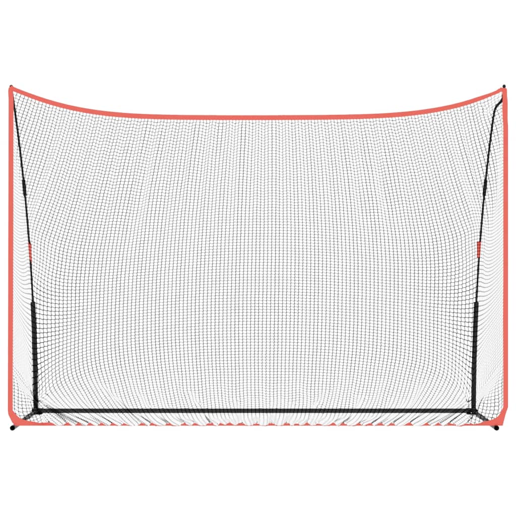 Golftrainingsnet 305x91x213 cm polyester zwart en rood