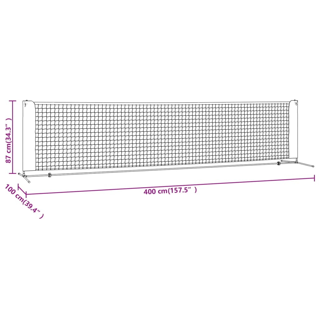 Tennisnet Polyester Zwart En Rood