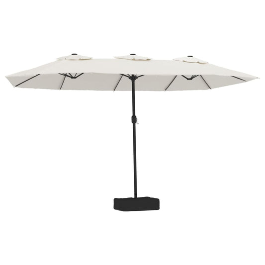 Parasol dubbel 449x265 cm zandwit