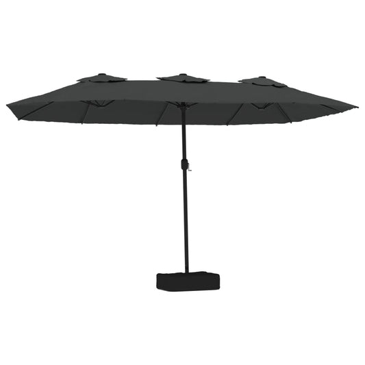 Parasol dubbel 449x265 cm antracietkleurig