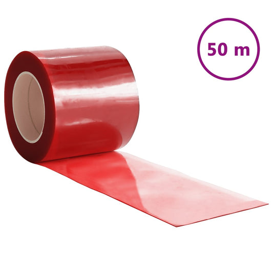 Deurgordijn 200x1,6 mm 50 m PVC rood