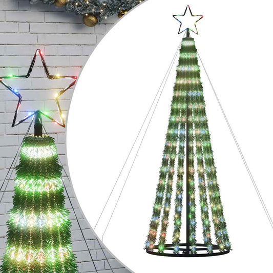 LED-kerstboom 275 LEDs kleurrijk 180 cm