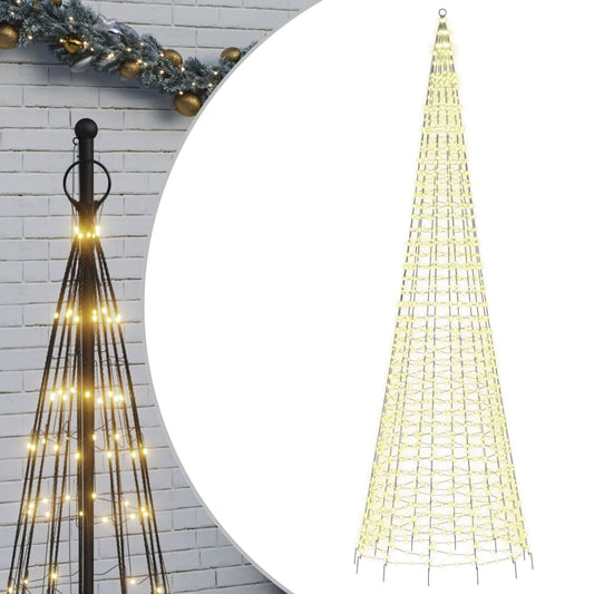 LED Kerstboom op vlaggenmast 1534 LED's 500 cm warm wit