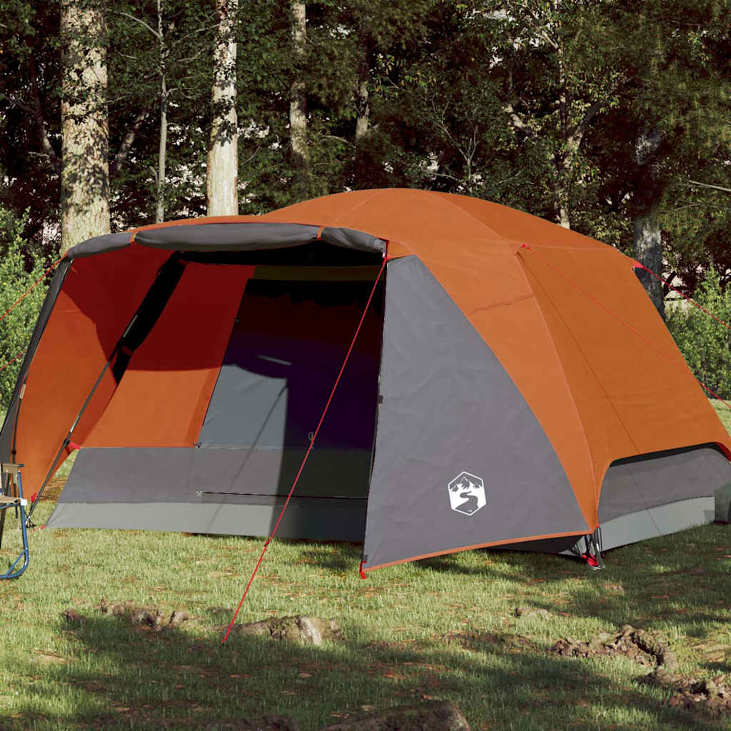 Tent Met Luifel Waterdicht Grijs En Oranje