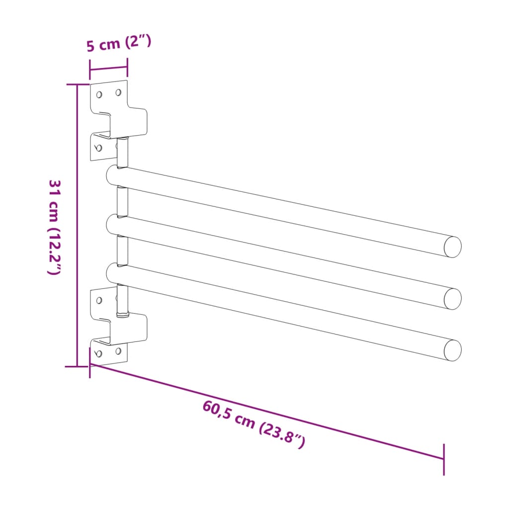 Zadeldekrek met 3 stangen ijzer zwart