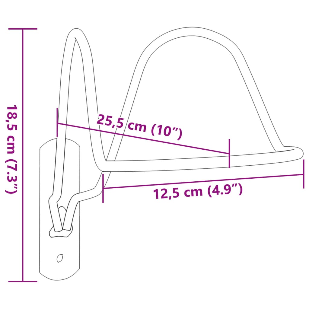 Helmrek voor paardensport wandmontage staal zwart