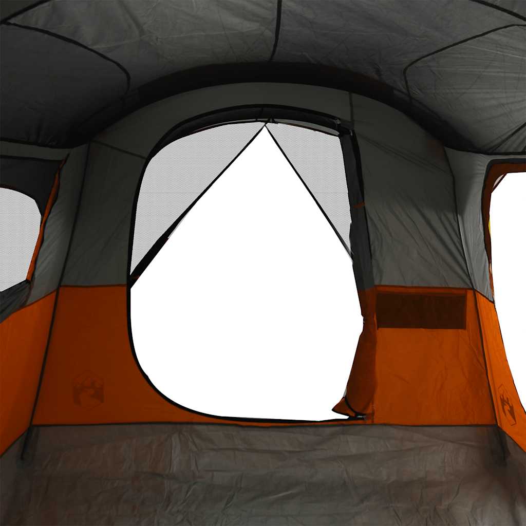 Tunneltent 8-Persoons Waterdicht En Oranje Grijs