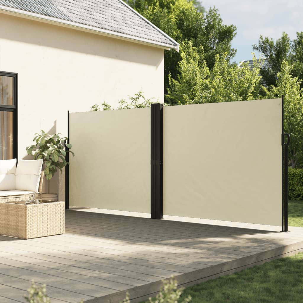 Tuinscherm Uittrekbaar Kleurig Crème