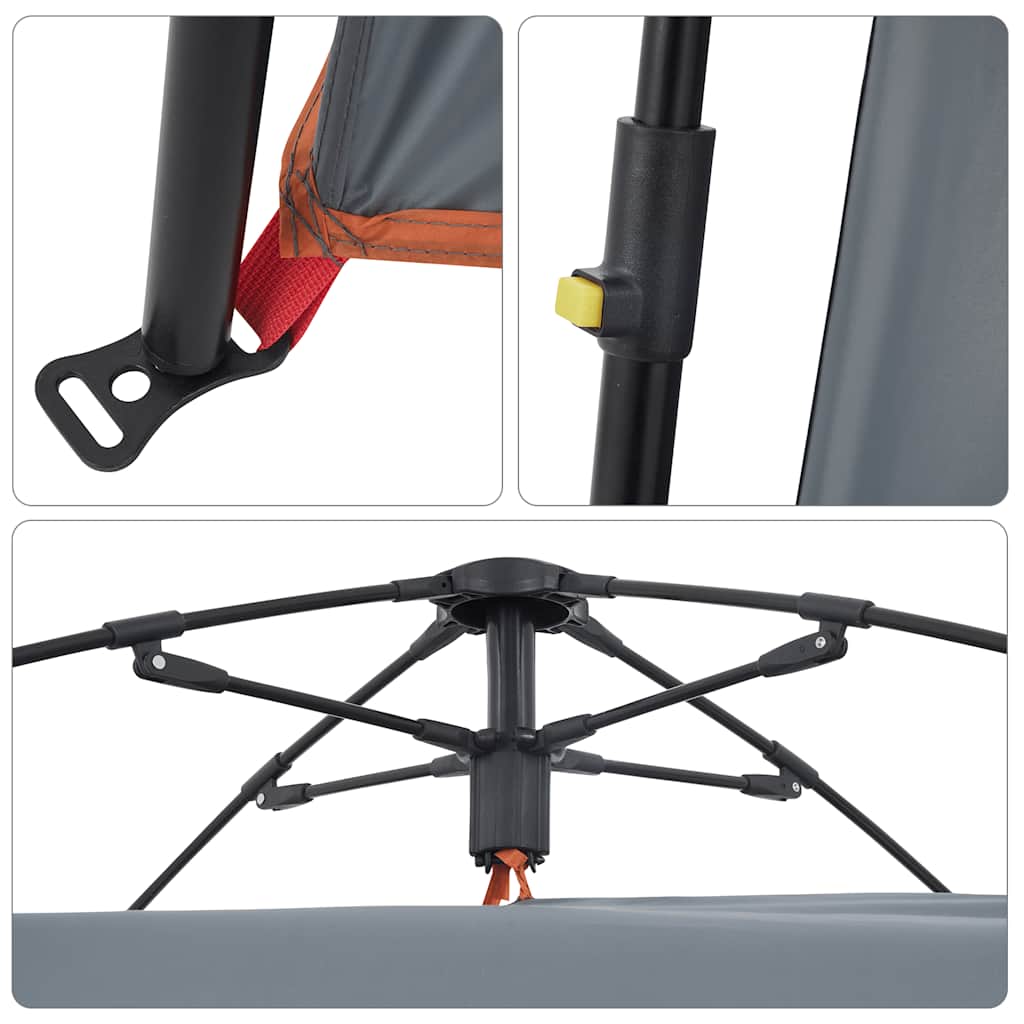 Privacytent snelsluiting waterdicht grijs