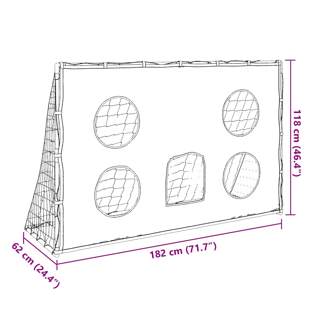 Kindervoetbaldoel incl. doelmat en bal 182x62x118