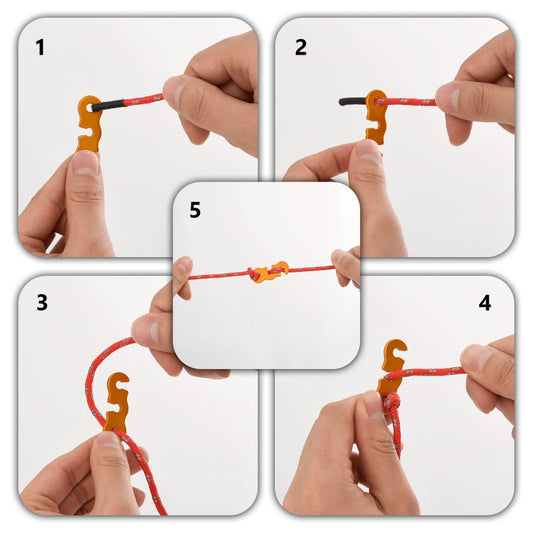Tentscheerlijnen met spanners 8 st reflecterend 4 m 4 mm