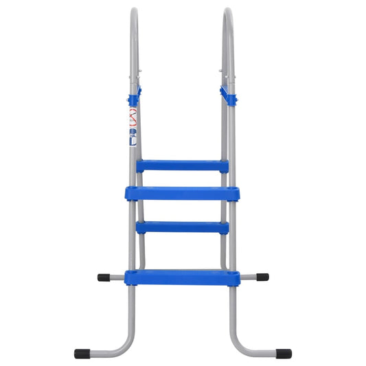 Zwembadladder Voor Bovengronds Zwembad 84 Cm Staal En Kunststof Natuurlijk Douglashout