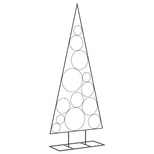 Kerstdecoratie kerstboom 150 cm metaal zwart
