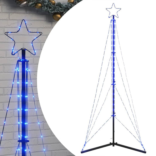 LED-kerstboom 363 LEDs 182 cm blauw