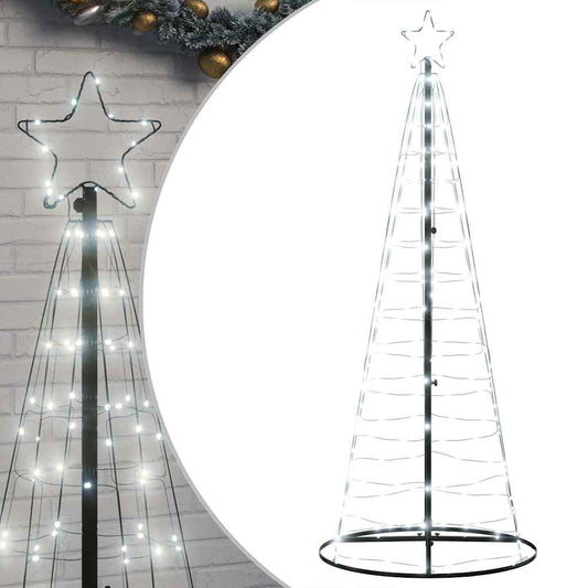 LED-kerstboom 200 LEDs koud wit 182 cm