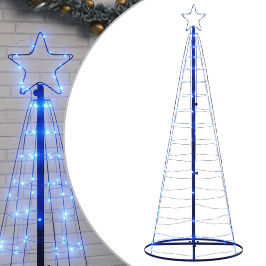 LED-kerstboom 200 LEDs 182 cm blauw