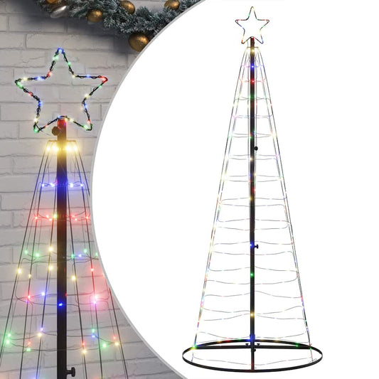 LED-kerstboom 200 LEDs kleurrijk 182 cm