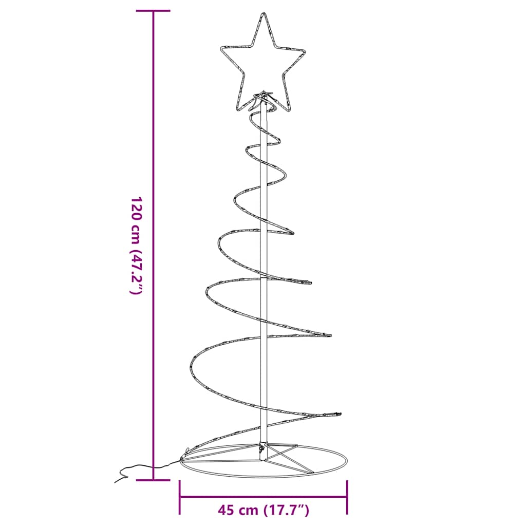 LED-kerstboom 80 LEDs warm wit 120 cm