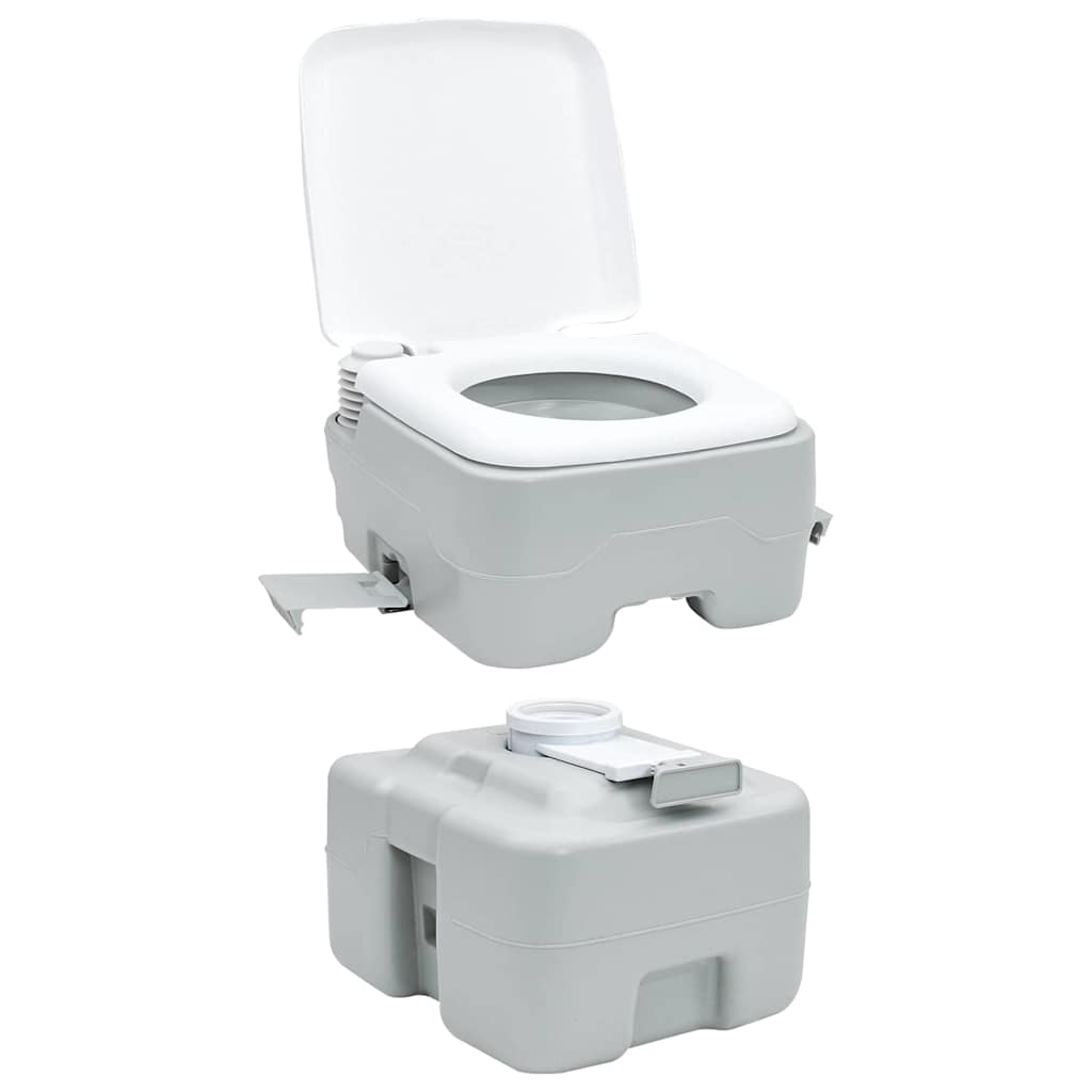 Camping Toilet Grijs en Wit 41,5 x 36,5 x 42 cm Polyetheen