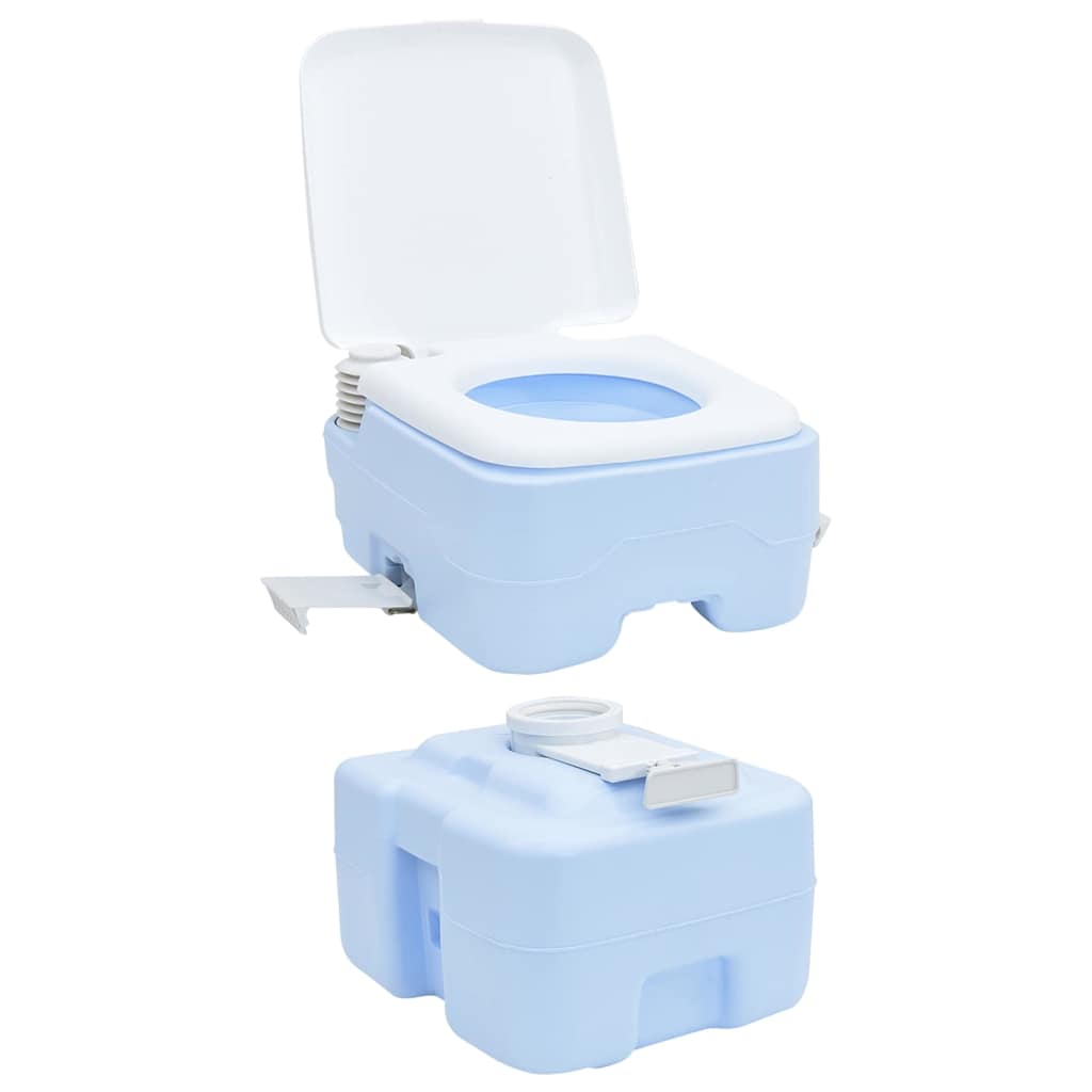 Camping Toilet Lichtblauw en Wit 41,5 x 36,5 x 42 cm Polyetheen