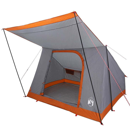 Camping Tent met dak Grijs en Oranje 282 x 225 x 154 cm taft