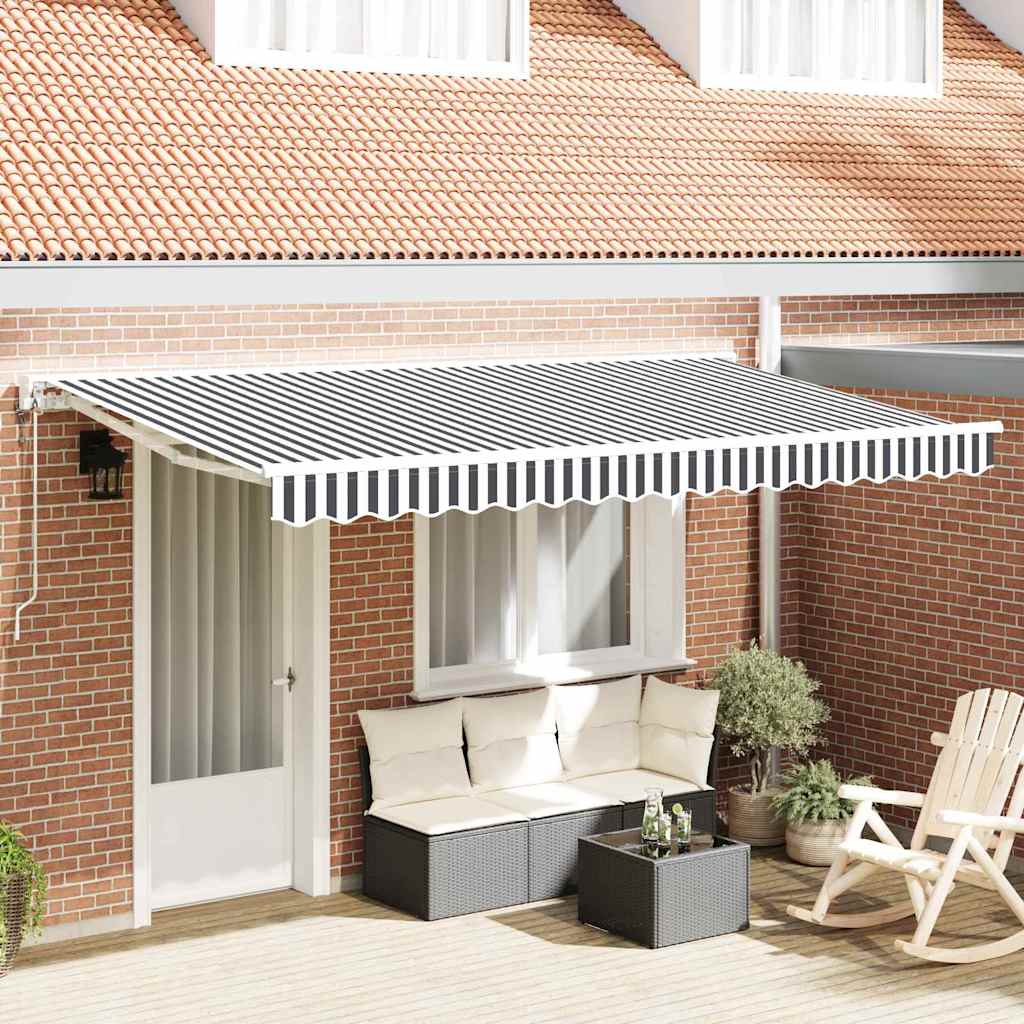 Uitschuifbare Luifel Antraciet En Anthraciet En Wit (Wit Frame)