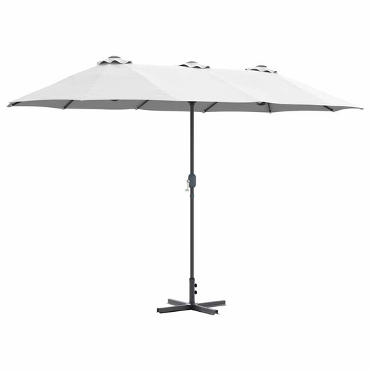 Tuinparasol 370 X 197 X 239 Cm Polyester En Aluminium
