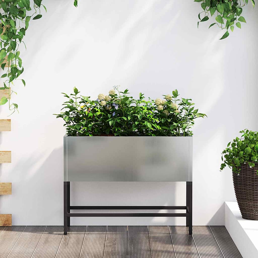 Verhoogde Tuin Plantbak Zilver