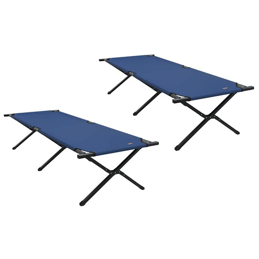 Opvouwbaar Camping Bed Blauw Oxford stof